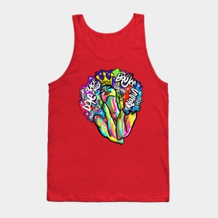 Blm Black Girl Afro Queen Graffiti Tank Top